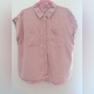 Blush button down shirt size large , brand is Marc New York